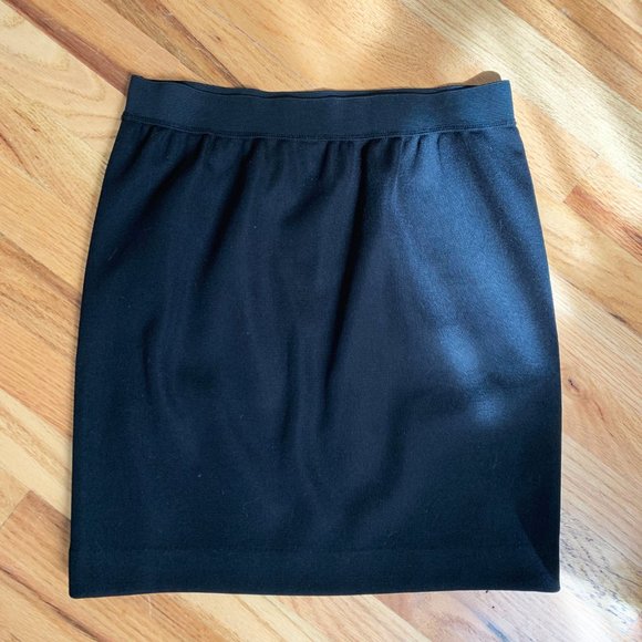 Sandro Navy Leather Mini Skirt - Picture 2 of 4